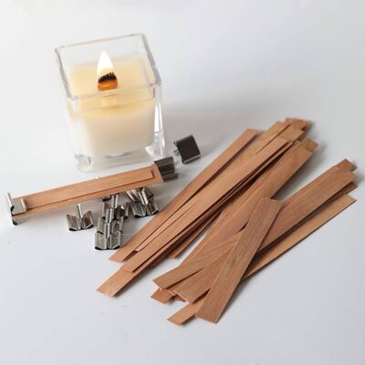 Wood wicks 15 cm 10 pcs – فتايل شمع خشب عادي طول 13سم – 10 قطع