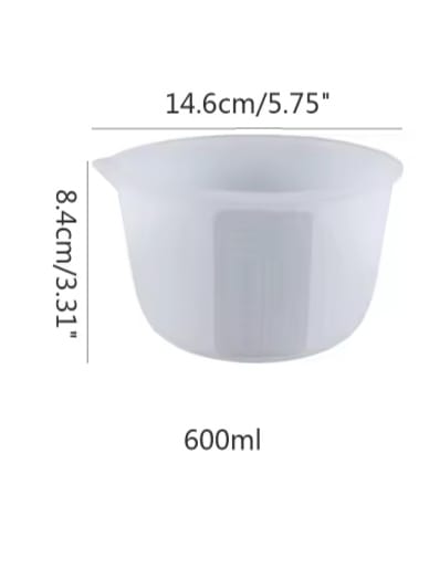 Silicone mixing bowl 600ml - وعاء سيليكون للخلط 600 مل - الصورة 2