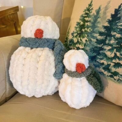 Velvet Chunky Crochet Roll لفافة كروشيه مخملية سميكة