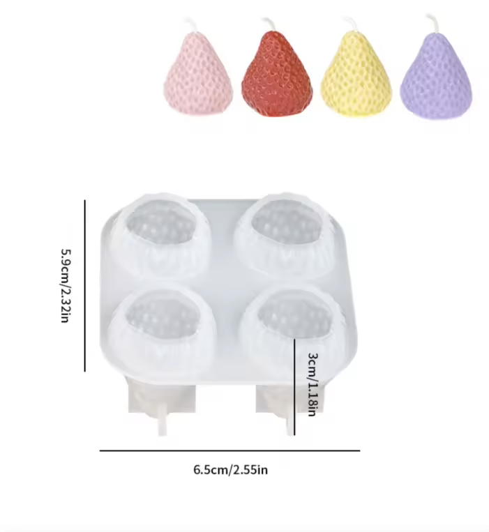 Strawberry mold 4pcs فراولة - الصورة 4