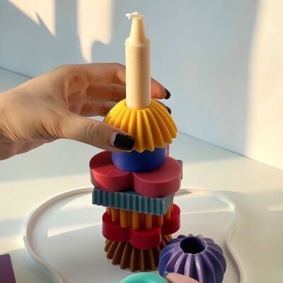 Pillar Candle withe shapes set